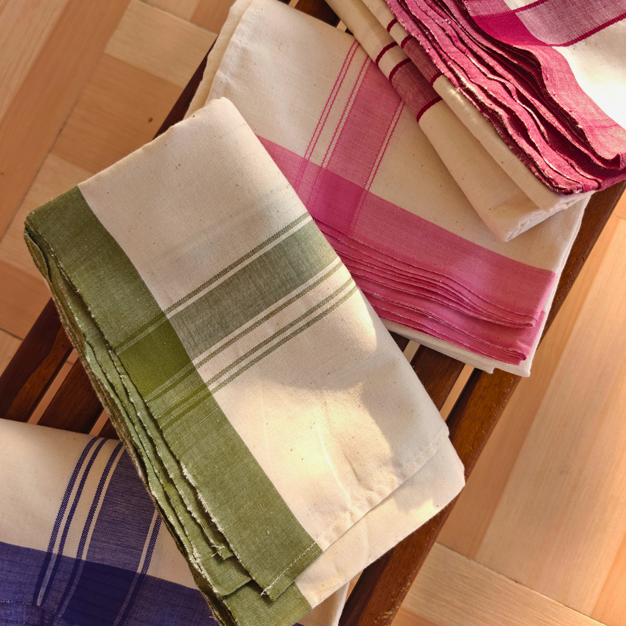 Cotton Heritage - Veshti/dhothi/mundu (Karunganni- Handwoven)