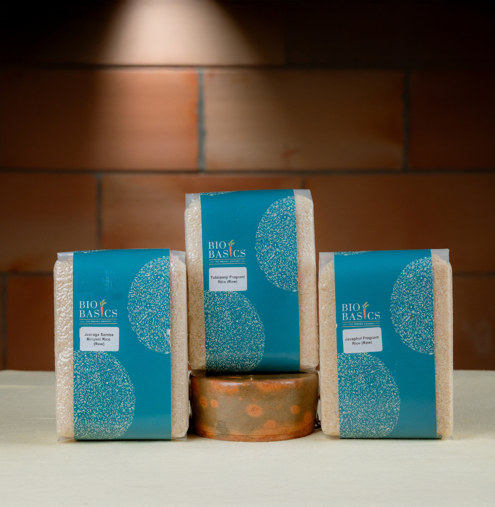 Biriyani/Variety Rice (Jeeraga Samba-1kg, Java Phul-1kg, Tulaipanji Raw-1kg)