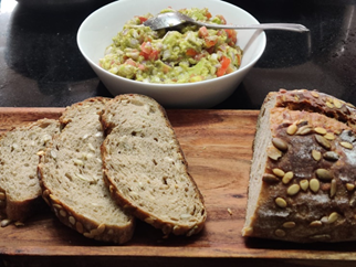 Seeded emmer wheat sourdough made with our emmer wheat flour