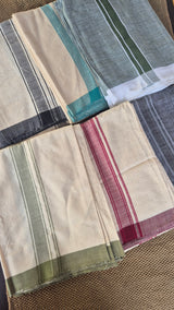 Cotton Heritage - Veshti/dhothi/mundu (Karunganni- Handwoven)