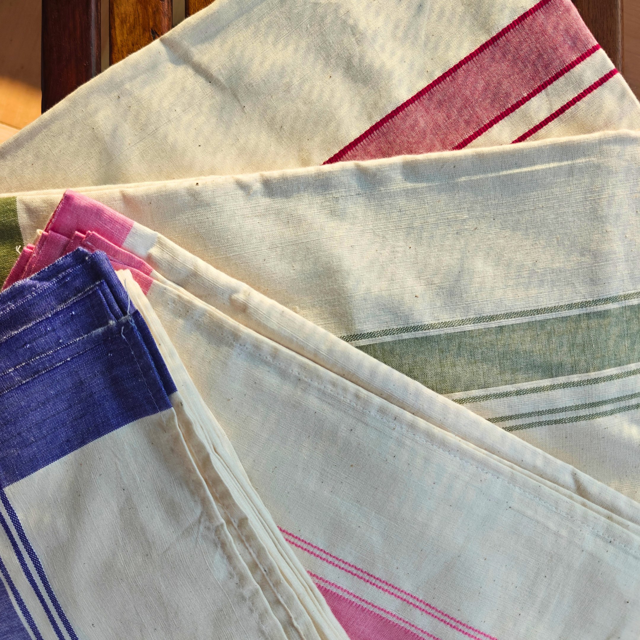 Cotton Heritage - Veshti/dhothi/mundu (Karunganni- Handwoven)