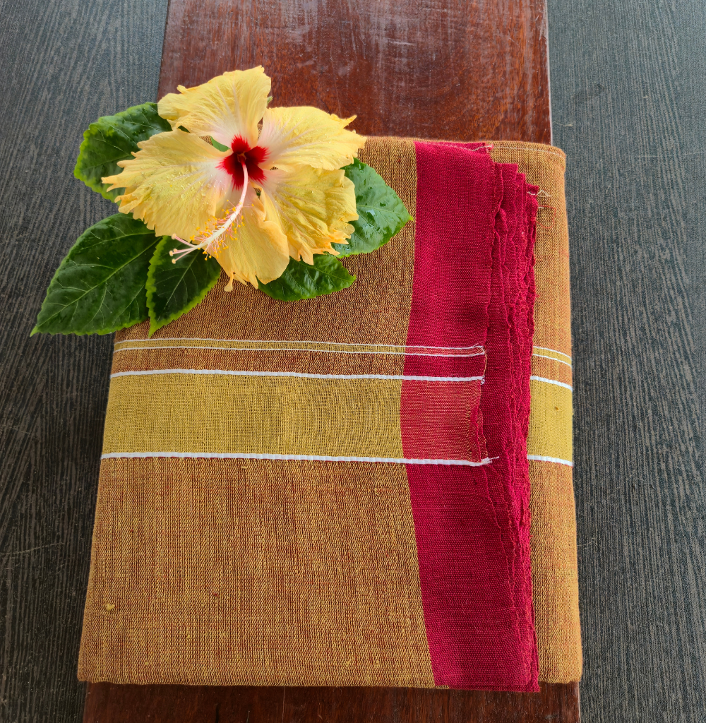 Cotton Heritage - Veshti/dhothi/mundu (Karunganni- Handwoven)