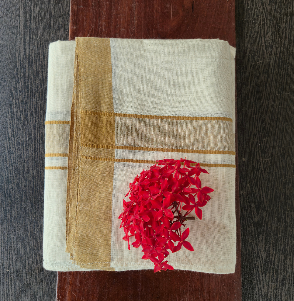 Cotton Heritage - Veshti/dhothi/mundu (Karunganni- Handwoven)