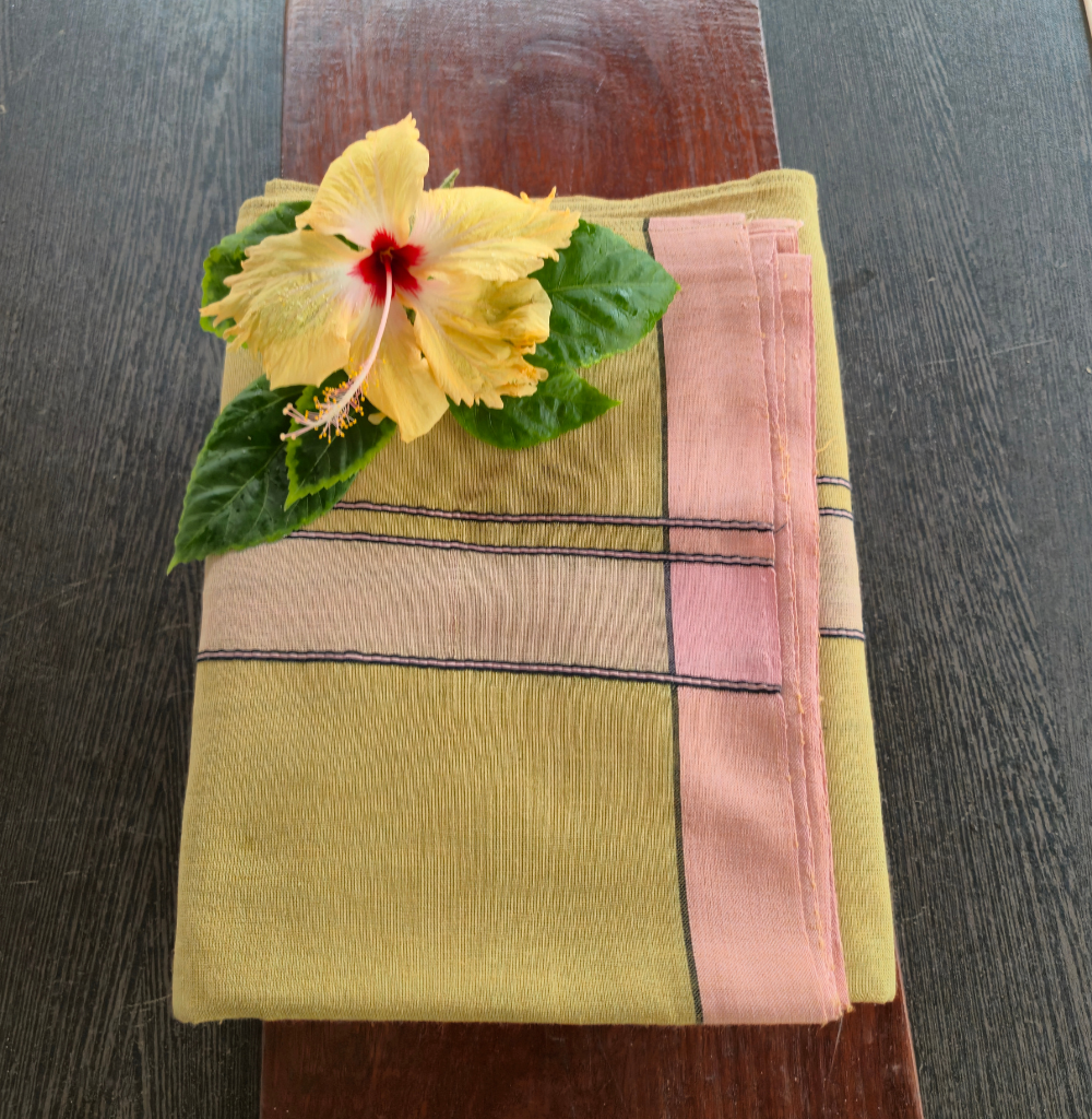 Cotton Heritage - Veshti/dhothi/mundu (Karunganni- Handwoven)