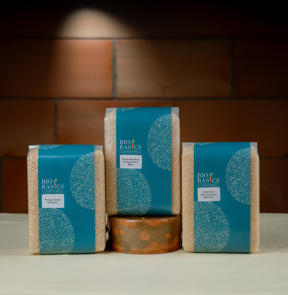 White Rice (Thuyamalli Parboiled-1kg, Thanga Samba Parboiled-1kg, Ponni Parboiled-1kg)